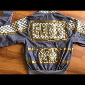 Rare vtg Gucci hiphop breakdance track jacket pant